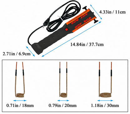 Solary Induction Heater Bolt Removal, 1200W 110V Magnetic Induction Heater Kit for Rusty Screw Removing, Nut Buster Tool with 3 Coils, HVAC Heater & Accessories