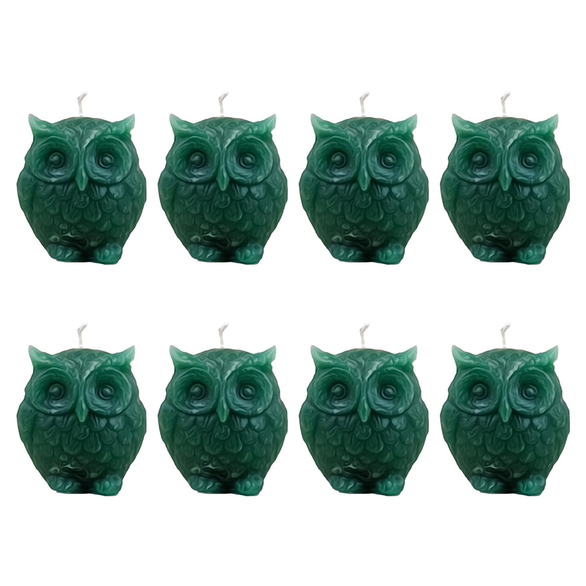 Hecate Magic Mall Owl Candle – Unscented Ritual Candle for Wisdom, Intuition & Spiritual Insight – Hand-Poured Animal Totem for Clarity, Inner Vision & Energy Work (8, Green)