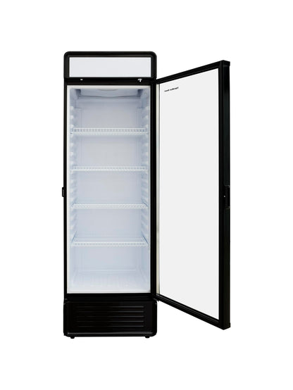 Hamilton Beach, 13.3 Cu. Ft. Commercial Glass Door Display Merchandiser Refrigerator Cooler, ETL, Black