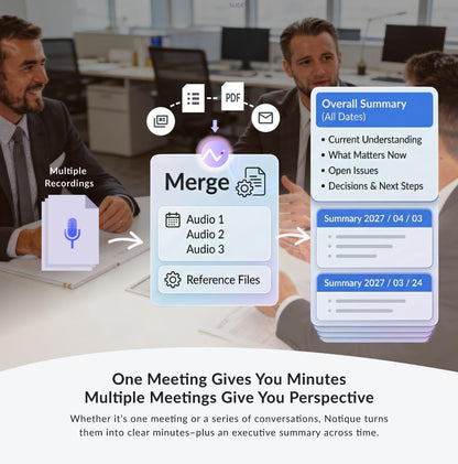 Notique AI Pen | Pocket AI Voice Recorder | Audio Recorder | Discreet Recording Device | AI Summarize & Transcribe for Multi-File & Meeting Timeline | No Monthly Fees