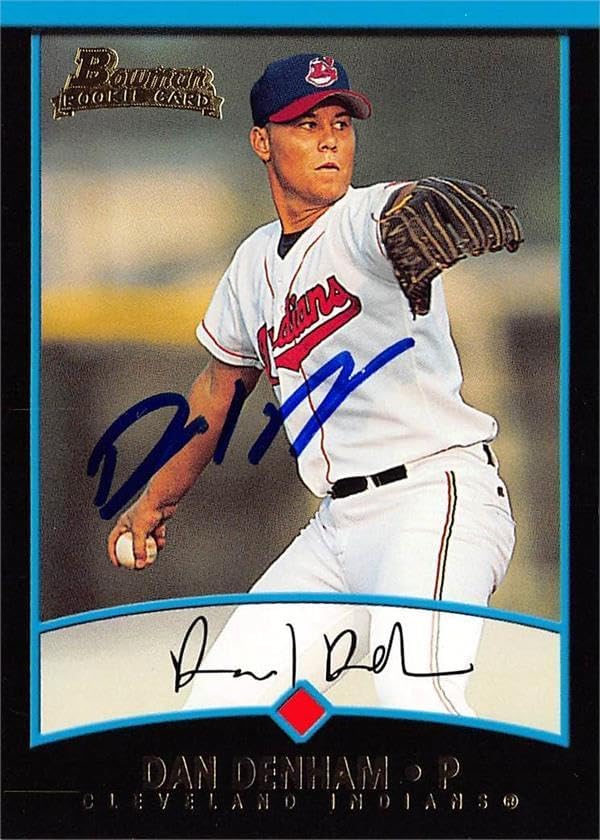 Sports Memorabilia Autograph Warehouse 244578 Dan Denham Autographed Baseball Card - Cleveland Indians FT 2001 Bowman - No. BDP93 Rookie