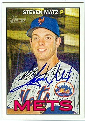 Sports Memorabilia Autograph Warehouse 291286 2016 Steven Matz Autographed No.62 Baseball Card - New York Mets Pitcher