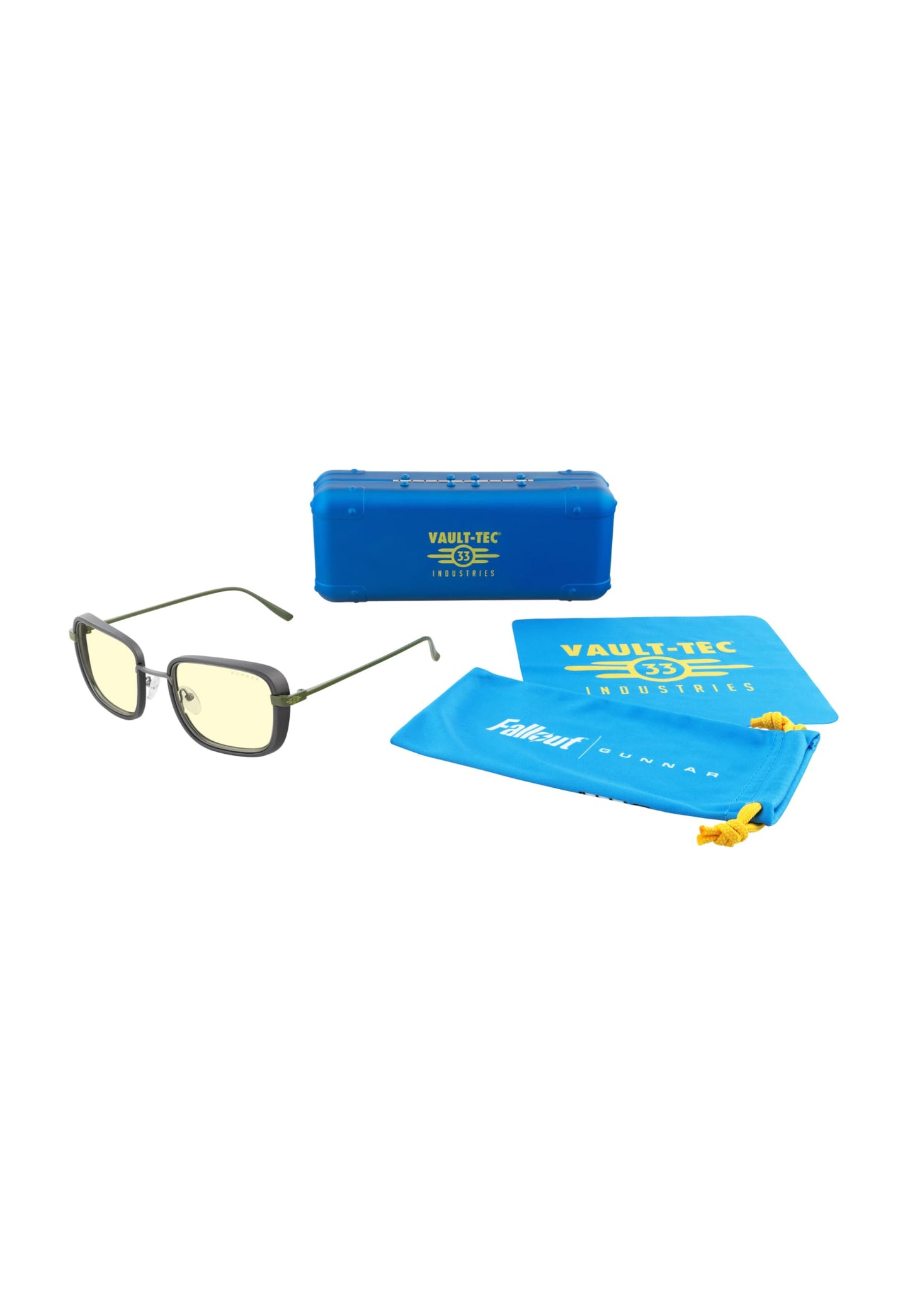 Fallout GUNNAR Gaming, Computer, Blue Light Blocking Glasses – Exclusive Vault 33 Glasses – Patented Performance Lens Technology - Amber Tint