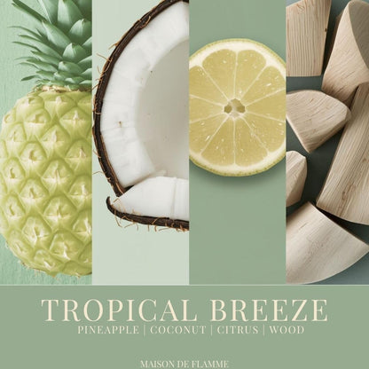 MAISON DE FLAMME Tropical Breeze Odor-Eliminating Scented Candle (White Jar, 200g/7oz) | Long-Lasting Premium Soy Wax Candle for Smoke, Kitchen & Pet Odors