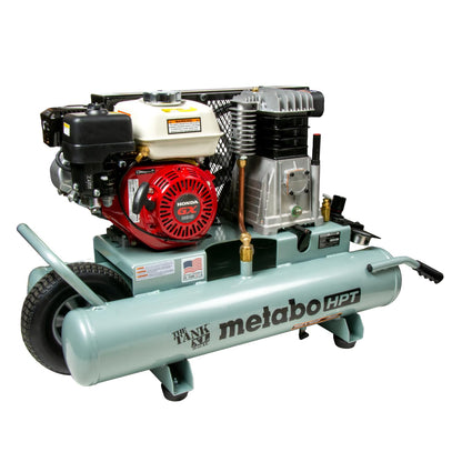Metabo HPT Air Compressor, THE TANK XL, 9-Gallon Gas Wheelbarrow Compressor, Honda GX 200 Engine, Versatile for Use with Framing, Roofing Nailers, or Siding, Assembled in the USA, EC2610EA
