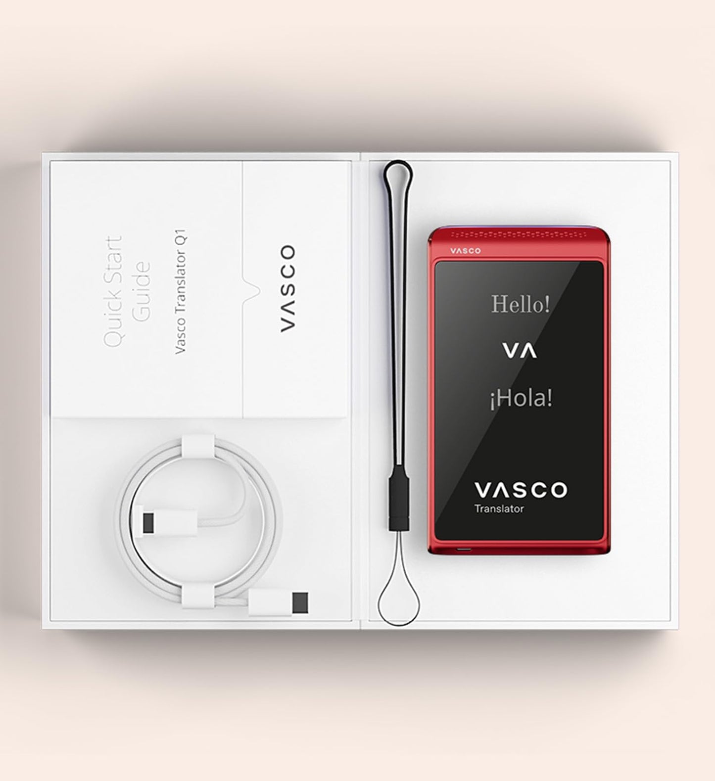 Vasco Translator Q1 | AI Voice Cloning Language Translator Device | 113 Languages | Free Lifetime Internet in Nearly 200 Countries | Phantom Black