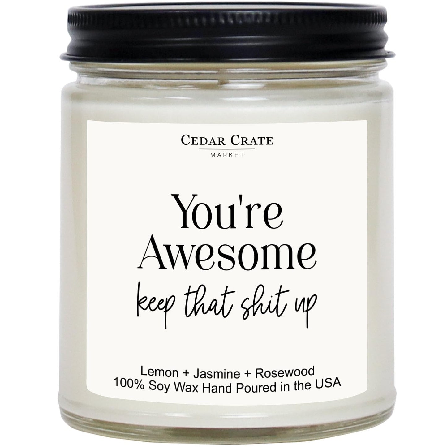 You’re Awesome Gifts for Women Men - Congratulations Candle | Thank You Gifts for Best Friend | Friendship Candles for Women Friends | Funny Candles for Women Adult Humor, Men | Coworker Boss Candle
