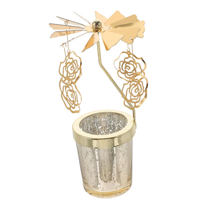 Ciieeo 2pcs Rotating Candlestick Holder Chic Metal Design for Parties and Celebrations for Valentine Day Christmas Birthdays Lightweight and Compact Decorative Candle Stand