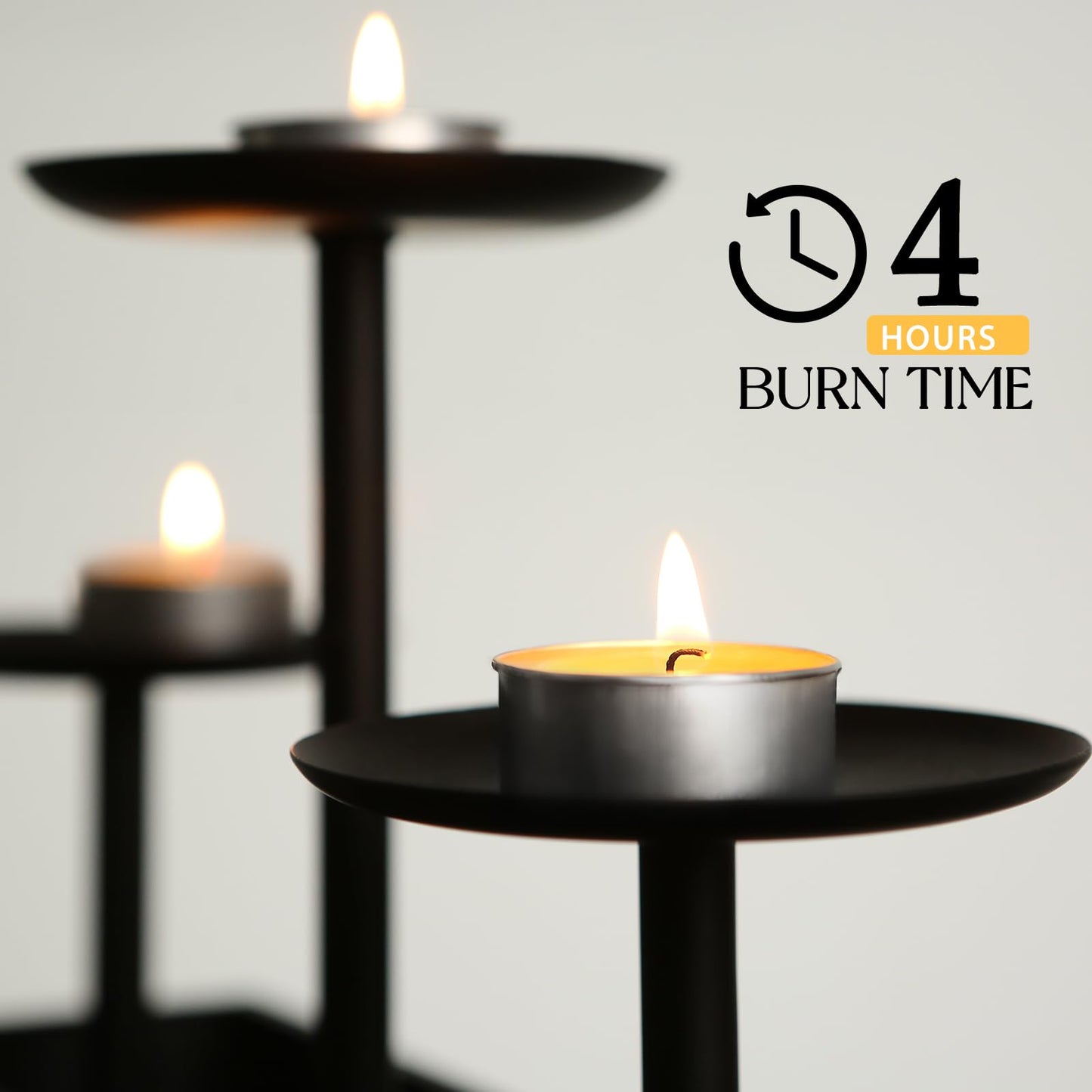 48 Packs Beeswax Tealight Candles, Natural Beeswax Tea Light Candles in Aluminum Cup, 4 Hours Burn Time, Organic Tea Candle for Home Decor, Air Purification, Emergency