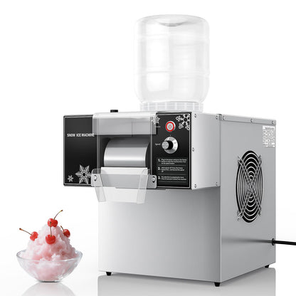 Fajiduo Snowflake Ice Machine, 176 LBS/24H Commercial Shaved Ice Machine, Rapid Cooling and 9 Adjustable Speed, Stainless Steel Snowflake Ice Maker for Home, Restaurant, Office, Party