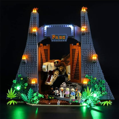 LED Light Kit Compatible with Lego Jurassic Park:T.rex Rampage - Lighting Set for Jurassic World 75936 Building Model (Model Set Not Included)