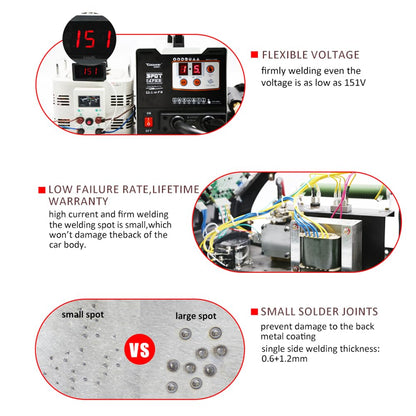 F90E110V Spot Welder Dent Puller，3KW Panel Spot Welder Puller，7 Models Spot Welding Machine ，Stud Welder Machine for Car Body Dent Repair (220, Volts)