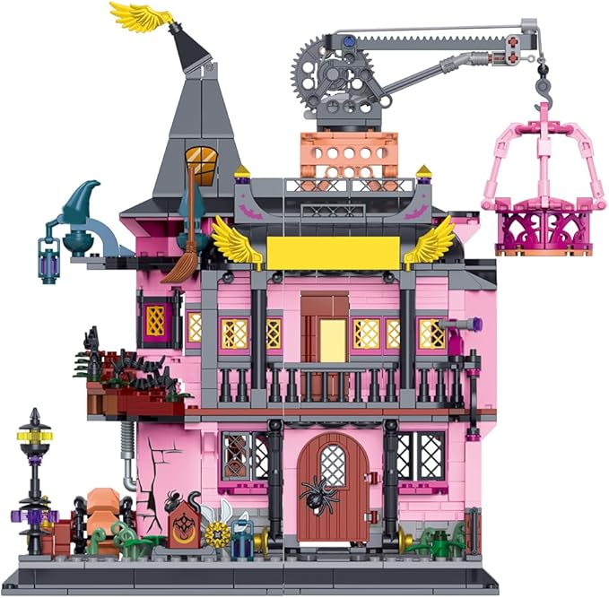 Architecture Magic Laboratory Building Block Set 1022 Pieces Halloween Haunted House Construction Toy Educational Gift for Kids and Adults