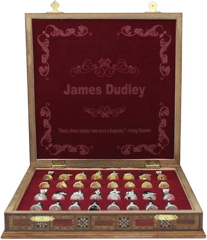 11 Inches Custom Chess Set - Personalized Chess Set - Gift Idea for Son Husband Father and Anyone for Birthday Anniversary and Any Occasion 2 players