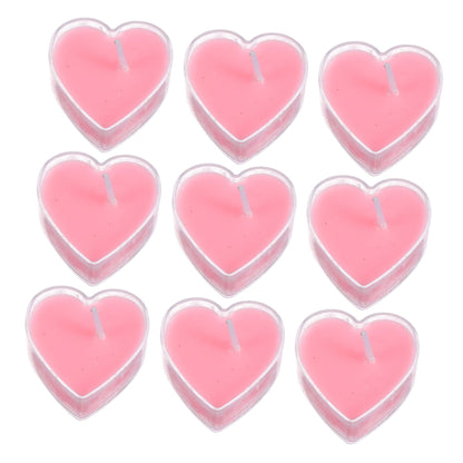NOLITOY 9pcs Heart-Shaped Aromatherapy Candles for Valentine Day Smokeless Tealight Candles PVC Box Create Romantic Atmosphere for Proposals and Weddings