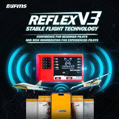 Fms Rc Planes for Adults Remote Control Airplane 1300MM (52) Piper PA-18 Super CUB with Reflex V3 6 Channel Hobby Rc Airplanes for Beginners PNP