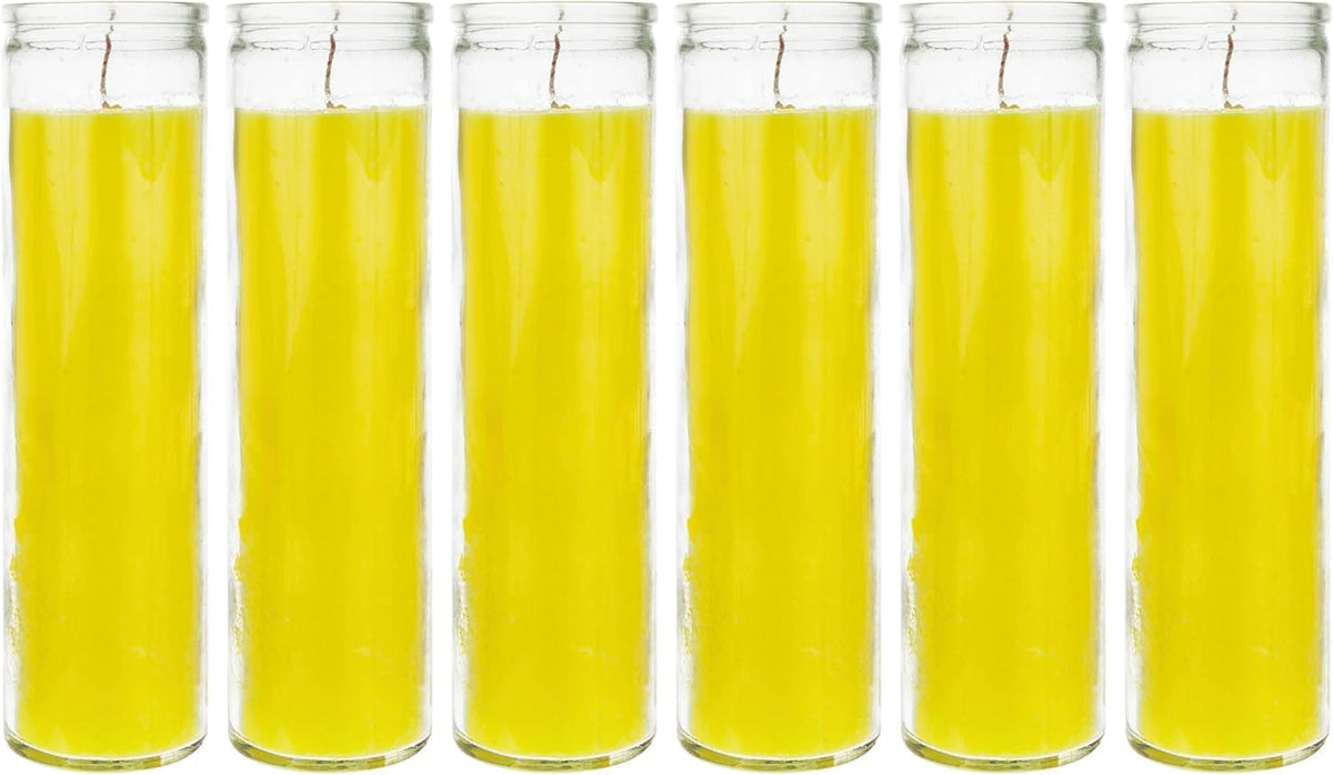 Aspen Brands Blessed Sanctuary Devotional Prayer Candle Religious Candle, (Yellow, 6 Pack)