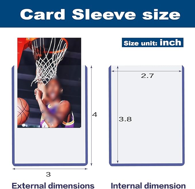 400 Hard Card Sleeves Card Toploaders for Protection for Baseball Football Premium Top Loaders for Cards Ensuring Safety (400 Hard Sleeves)