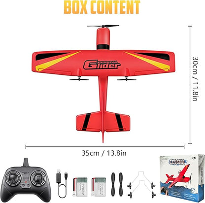 HAWK'S WORK 2 Channel RC Airplane Ready to Fly 2.4GHz Remote Control Plane Easy to Fly Glider for Kids &amp Beginners (Blue)