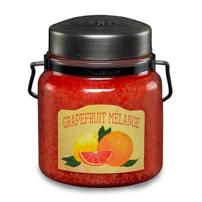 McCall’s Candles | Grapefruit Mélange | 16 oz Scented Candle | USA-Poured | Vintage Rustic Jar with Carrying Handle | Bright Citrus Medley Fragrance