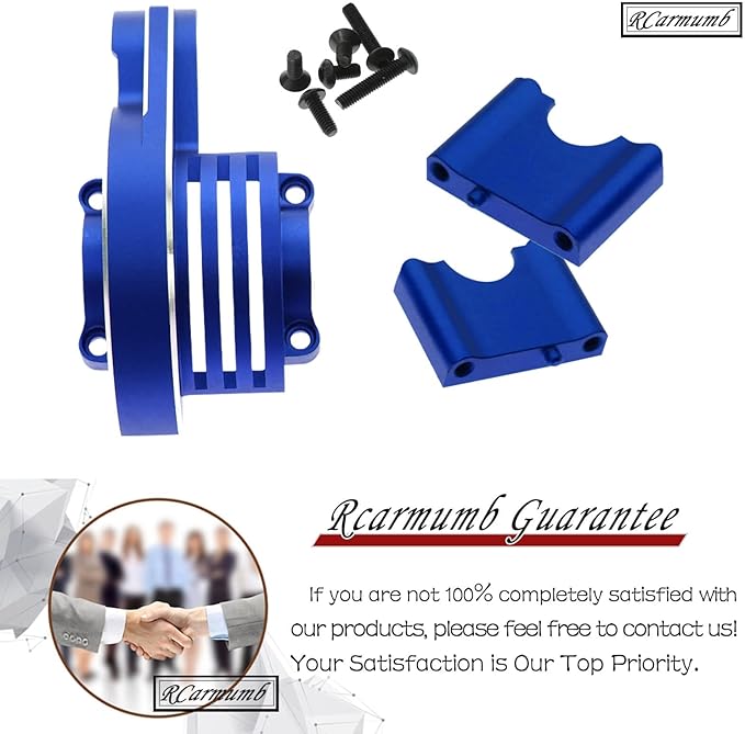 Upgrades Part for 1/8 Sledge 4WDAluminum Main Gear Cover Alloy Hops up for Sledge 4WD Monster Truck RC Car #95076-4Replace #9584Navy Blue