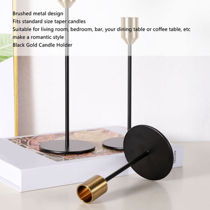 Antique Iron Candle Holder, Antique Elegant Romantic Taper Candle Holders Candlestick Stands Altar Supplies Mantle Decor for Wedding Dining Table