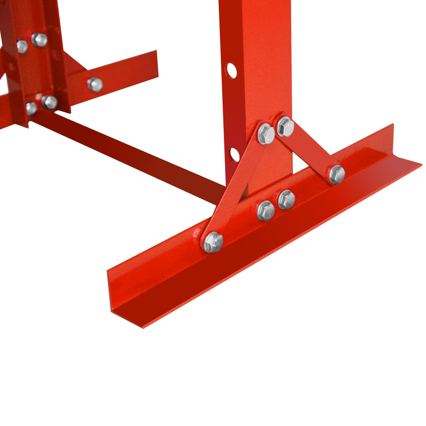 PULLAFUN Hydraulic Press, 12-Ton Benchtop Hydraulic Shop Press with Press Plates, H-Frame Garage Floor Press, Adjustable Working Table Height, Red