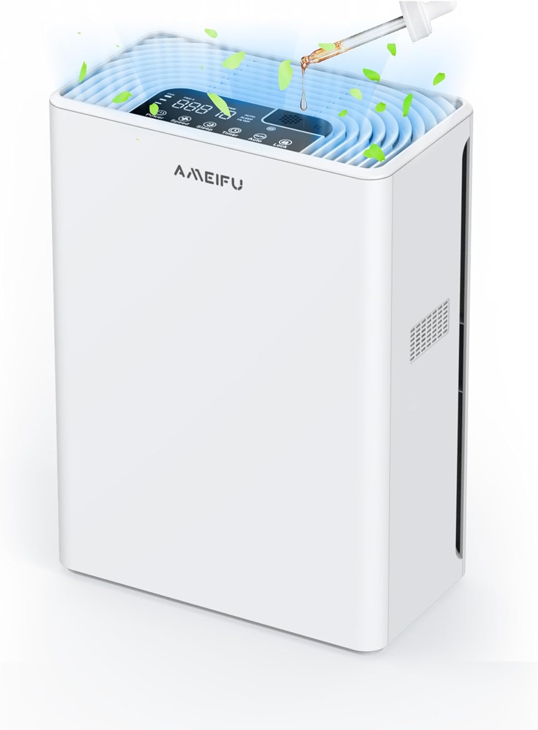AMEIFU Air Purifiers for Home Large Room up to 2300sq.ft, H13 True Hepa Air Purifiers for Pets Hair, Dander, Smoke, Pollen, 3 Fan Speeds, 5 Timer Air Cleaner