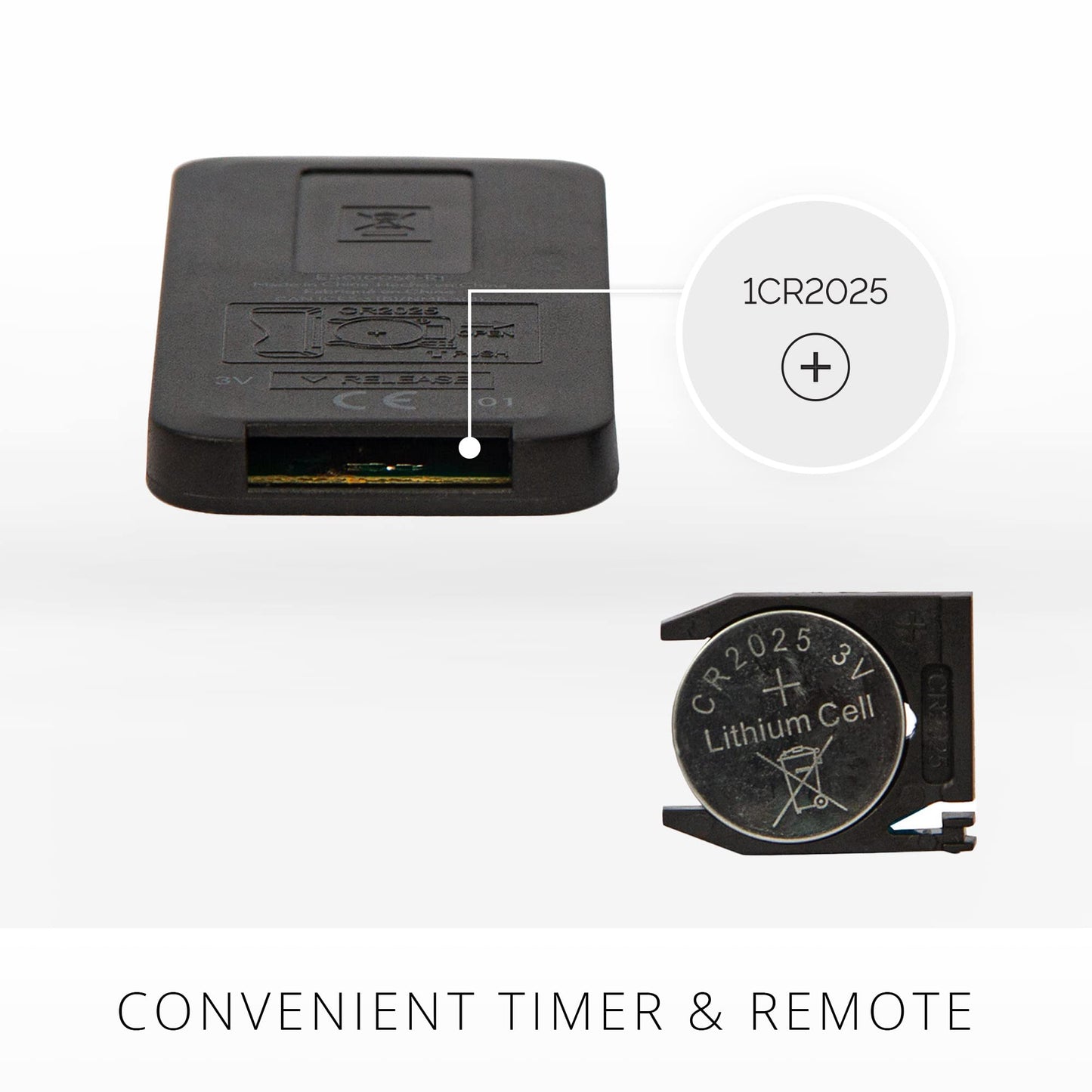 Luminara On-Off Remote for Remote Ready Real-Flame Effect LED Flameless Candles - Comes with Replaceable CR2025 Battery