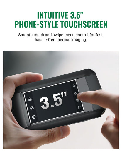 HP96 Thermal Imaging Camera,3.5" Touch Screen Thermal Camera with Visual Camera, Intelligent Scene Detection, 240 x 240 Super Resolution, 96 x 96 IR Resolution, 25 Hz Video Recording, -4°F to 662°F