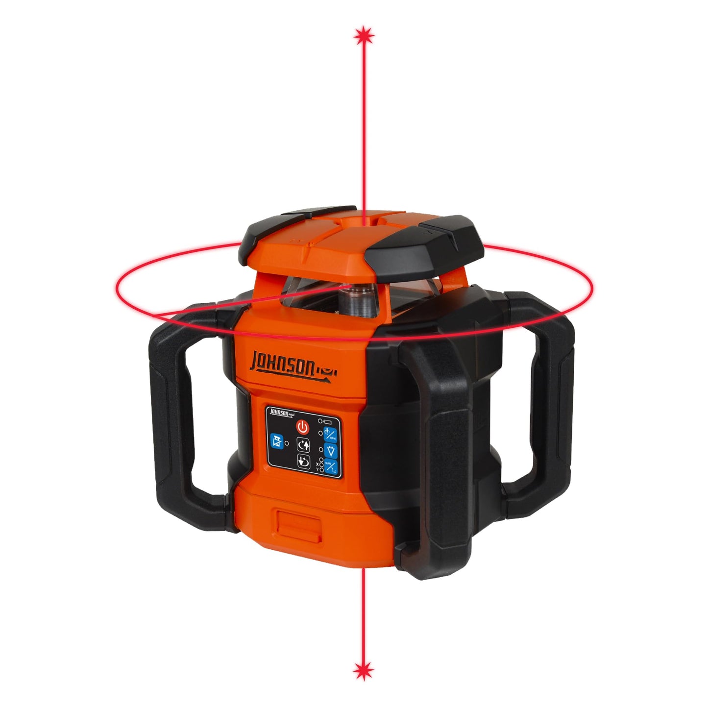 Johnson Level & Tool JRT300-RDHV-K Self-Leveling Red Dual Slope Rotary Laser Kit, 4,000FT Range, Hard-shell Carry Case, Lithium Ion Batteries, Magnetic Target, Laser Detector, Remote Control