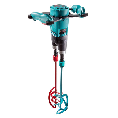 COLLOMIX Paddle Mixer - 110V, 1.9 HP Portable Concrete Mixing Drill with Double Action Mixing & HEXAFIX Paddle Connection - Xo55R