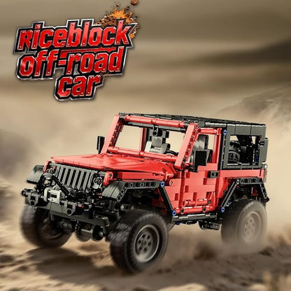 RiceBlock Off-Road Vehicle Model Building Setfor Adult Challenging Car Building Toys Boys Aged 8 and Above 1313 Pieces