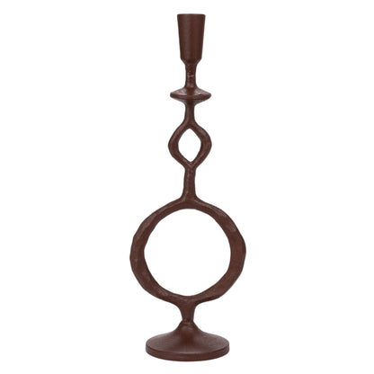 Bloomingville Decorative Cast Metal Taper Candle Holder, Brown