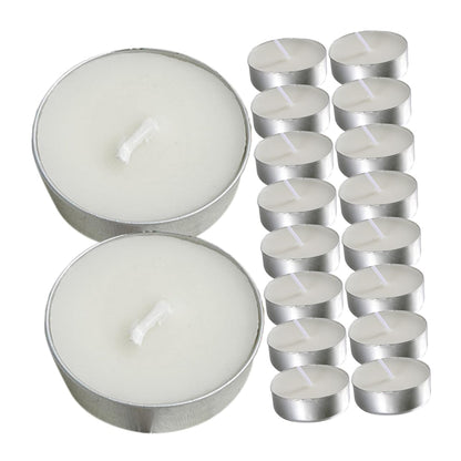 Zerodeko 100pcs Round Tealight Candles Unscented Multi Function Wedding Candles for Home and Long Burning for Romantic Atmosphere for Special Occasions