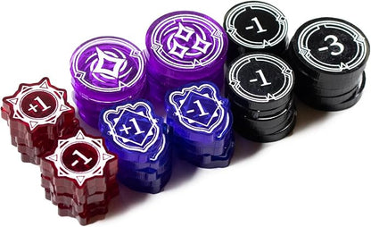 STRATA STRIKE | Lorcana TCG compatible | Transparent Acrylic Tokens - Bundle Set – Single-Sided - Designed and Handcrafted in the U.S.A