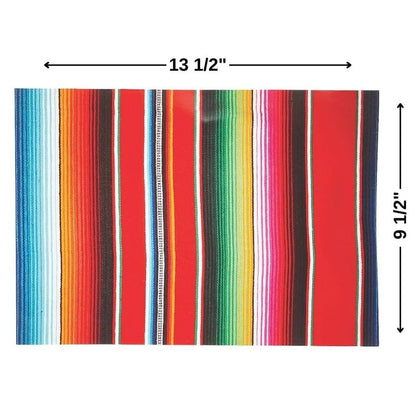 Serape Fiesta Placemats (Set of 50) Cinco de Mayo Party Supplies Multicolor