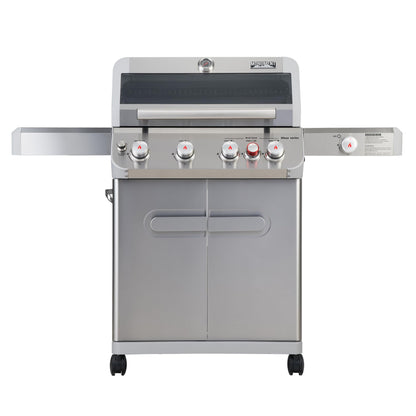 Monument Grills Mesa Series, 4+1 Outdoor Barbecue Stainless Steel Propane Gas Grill, 4 Burners & 1 Side Burner 62,000 BTU Patio Garden Barbecue Grill with Knob Controls, Mesa415BZ