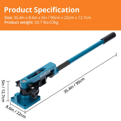 Tube Bender, 3/8" to 1" Manual Tube Bender with Tube Cutter and 7 Sturdy Dies, 0-180° Easy and Fast Bending, Heavy Duty Steel Metal Copper Tube Bender for Repair Shops