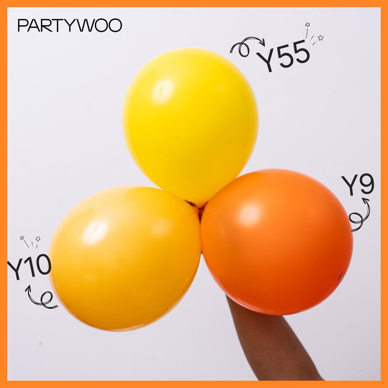 PartyWoo Orange Balloons 101pcs 12 Inch Fall Latex Helium Balloons for Birthday Baby Shower Graduation Tangerine Little Cutie Pumpkin Tropical Sunshine Boho Theme Party Decorations Orange-Y9