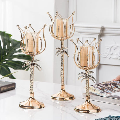 WAOCEO Candlestick Holders Aromatherapy Candle Holder Home Candle Light Dinner Props Nordic Romantic Light Luxury American Table Candle Holder Ornaments Candle Holders (Size : A)