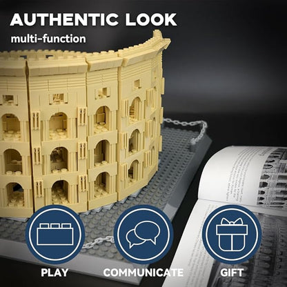 ArtorBricks Architectural The Roman Colosseum Building Large Collection Building Set Model Kit and Gift for Adults(1758Pieces)