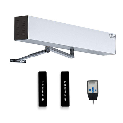 Olideauto Wireless Push Open Commercial Hospital/Home/Office/Shopping Mall Swing Door Opener for Max Door Weight 264lbs with Wireless Slimline Push Buttons