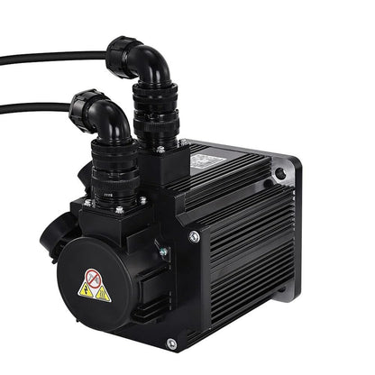 RATTMMOTOR 2.6KW 220V Servo Motor Kit, Large Servo with Servo Motor Driver CNC Controller Kit for CNC Engraver Milling Machine/Robot (Without Brake)