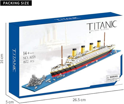 KLMEi Titanic Architecture Set Micro Building Blocks Model Kit for Adults Age of 14+ 1872 Pieces
