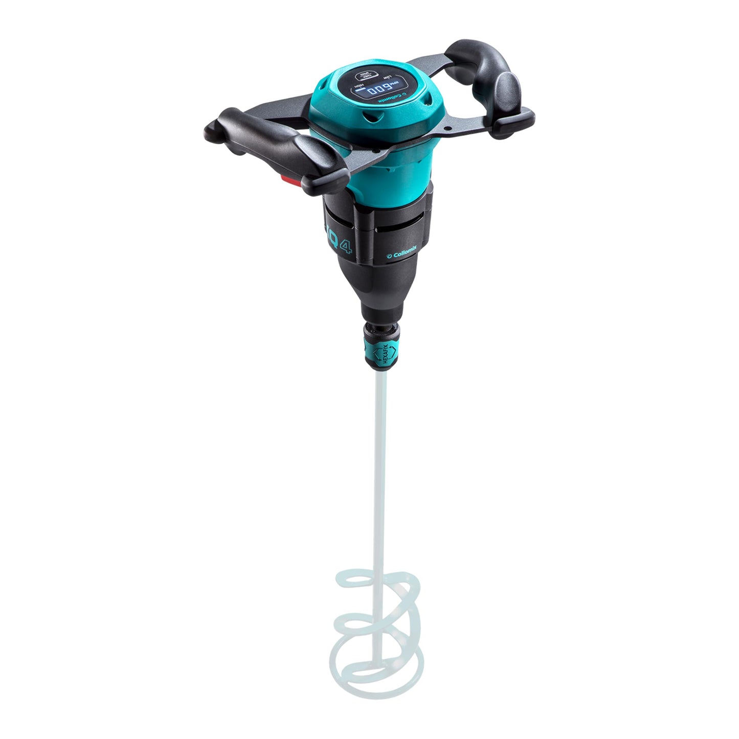 COLLOMIX XQ Paddle Mixer - 3 Speed (400-700 RPM) Portable Material Mixing Drill with Speed and Timer Settings for Max. (3) 50lb Bags - XQ4