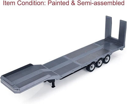 TOUCAN RC HOBBY Plastic Semi Trailer Flatbed 1502 for 1/18 Remote Control Tractor Truck HUINA 1501 Electronic Support Legs Tail Board for Adult