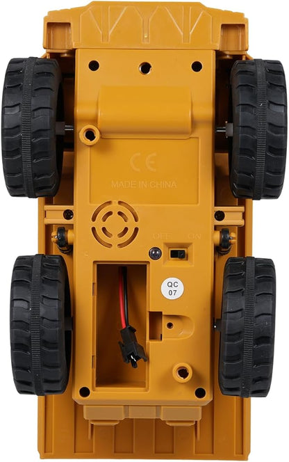 Remote Control Dump Truck 2.4Ghz 6 Channel RC Construction Vehicle Toy with Lights Music Electric Transport Garbage Truck Toys for Teen Birthday Gift