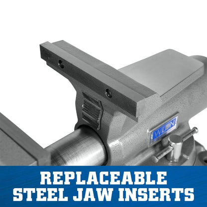 Wilton Mechanics Pro Bench Vise, 8" Jaw Width, 8-1/2" Jaw Opening, 4-1/2" Throat (Model 880M), Grey