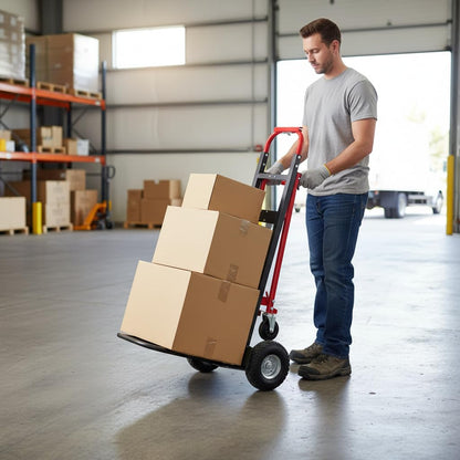 Suzhi Convertible Hand Truck Dolly Cart Heavy Duty/with 4 Wheels,Industrial Grade,1000 Lbs Load, 2 Straps for Moving Furniture/Appliance/Carton/Warehouse/Office / 10 Minutes' Install as Video